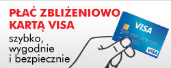 Płać zbliżeniowo karta VISA w sklepach RTV EURO AGD.