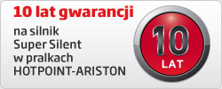 10 lat gwarancji na silnik w pralkach marki Hotpoint
