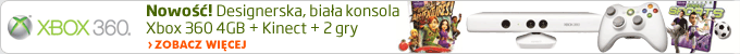 Nowość! Designerska, biała konsola Xbox 360 4GB + Kinect + 2 gry 