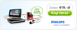 Kup przenośny odtwarzacz DVD Philips a mp3 otrzymasz za 50% ceny