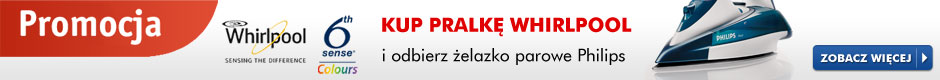 Kup pralkę Whirlpool i odbierz żelazko parowe Philips >>