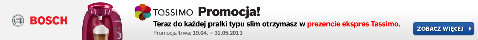 Promocja Tassimo Bosch. Zobacz więcej >>