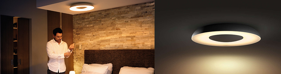 inteligentne oświetlenie lampa sufitowa Philips Still Hue Ceiling Lamp Black