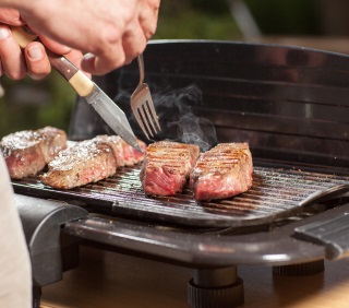 Grill elektryczny w ogrodzie