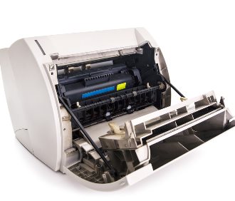 Biała drukarka laserowa