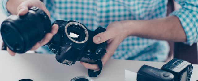 Matryca widoczna podczas serwisowania aparatu