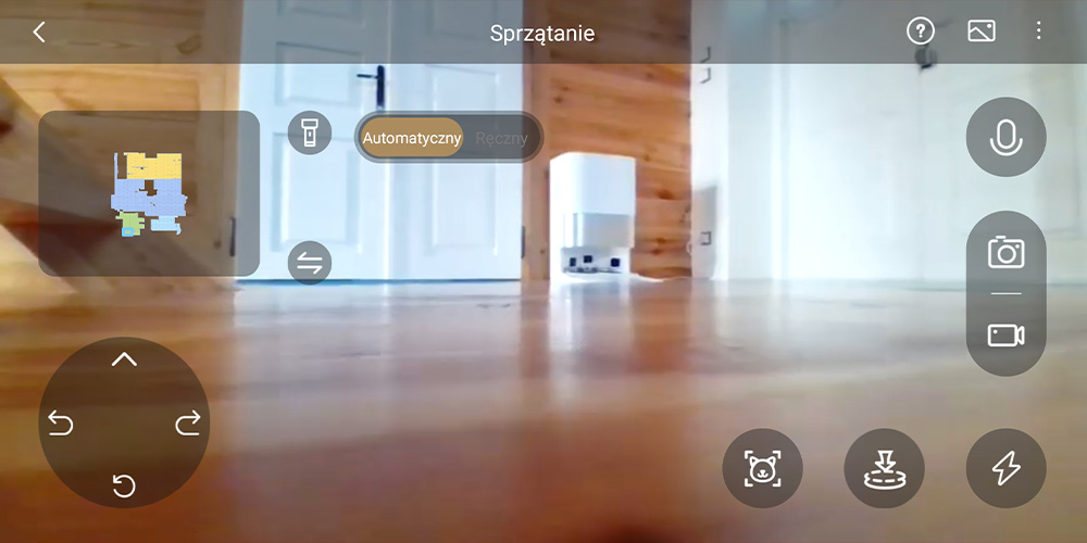 test robota Dreame X50 Ultra Complete widok z kamery robota