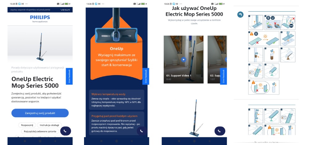 test mopa elektrycznego Philips OneUp 5000 - screeny z aplikacji
