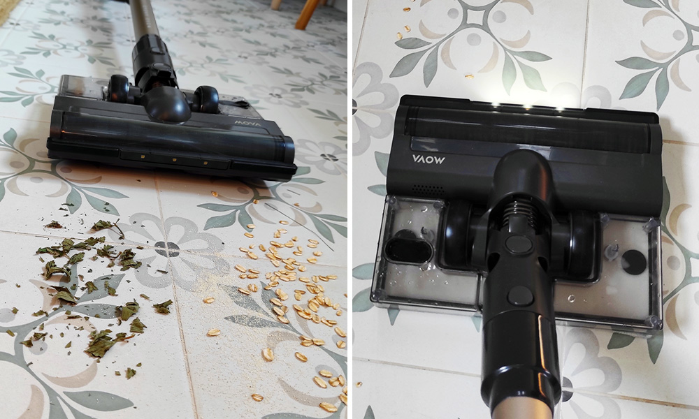 Test odkurzacza Mova S2 Detect - mopowanie podłogi z płytek