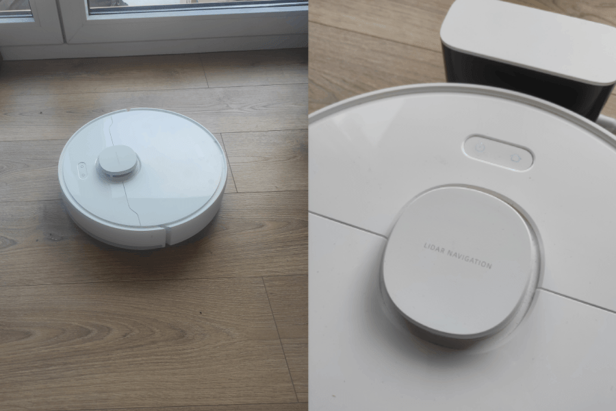 Po przeskanowaniu pomieszczeń D10s wrócił do stacji ładowania, oznajmiając to głośno. Tak, urządzenie informuje o sprzątaniu i powrocie do doku głosem żeńskiego lektora.