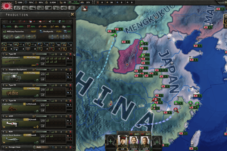 Jednakże żadna z nich nie ma tylu, co Hearts of Iron IV. 