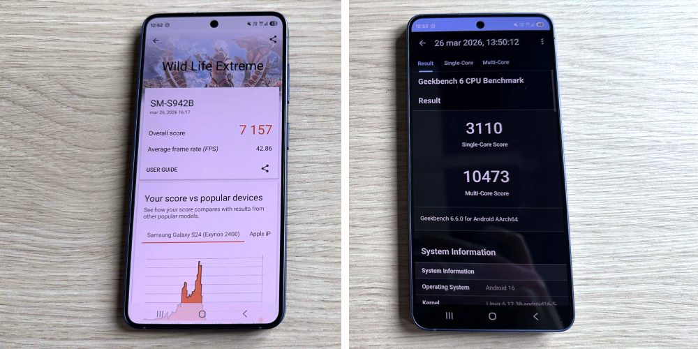 testy benchmark Geekbench 6 i 3D Mark Wild Life Extreme