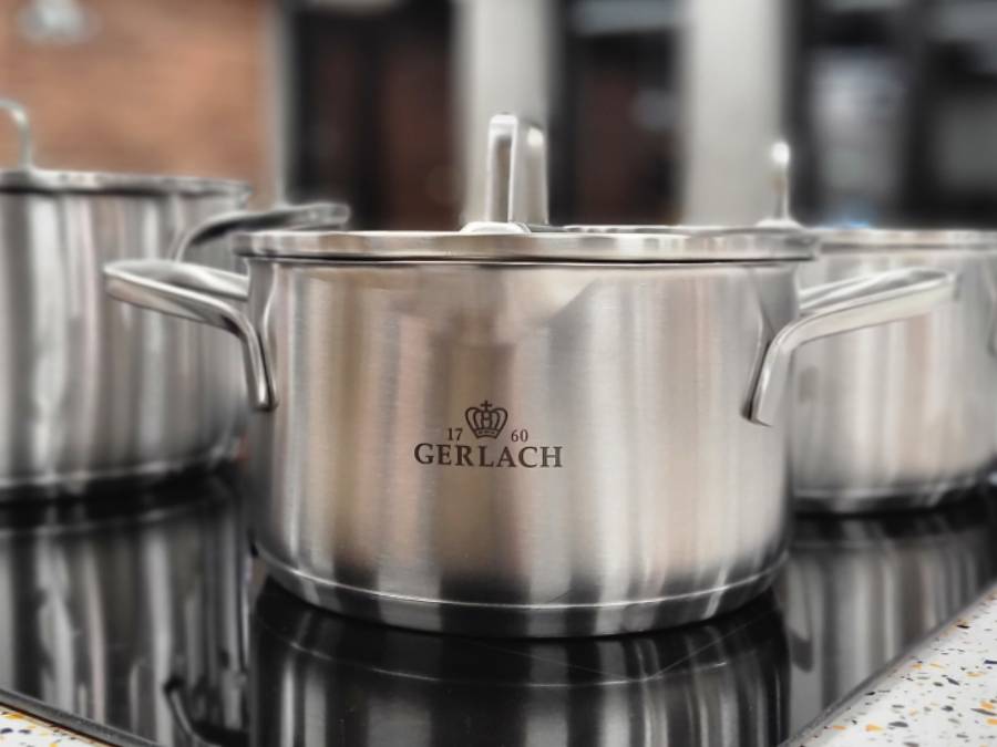Garnek ze szczotkowanej stali nierdzewnej z serii Ambiente marki Gerlach
