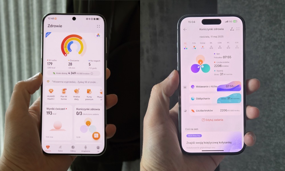 Aplikacja Huawei zdrowie kręgi i koniczynki zdrowia