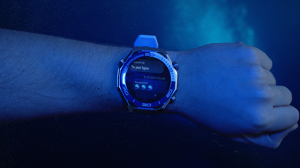 komunikacja podwodna na smartwatchu Huawei Watch Ultimate 2
