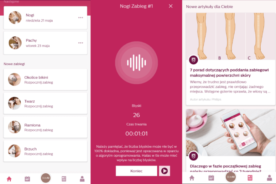 To naprawdę bardzo przydatne narzędzie pełne podpowiedzi i informacji na temat urządzenia, korzystania z niego, efektywnego przeprowadzania zabieg&oacute;w czy pielęgnacji ciała