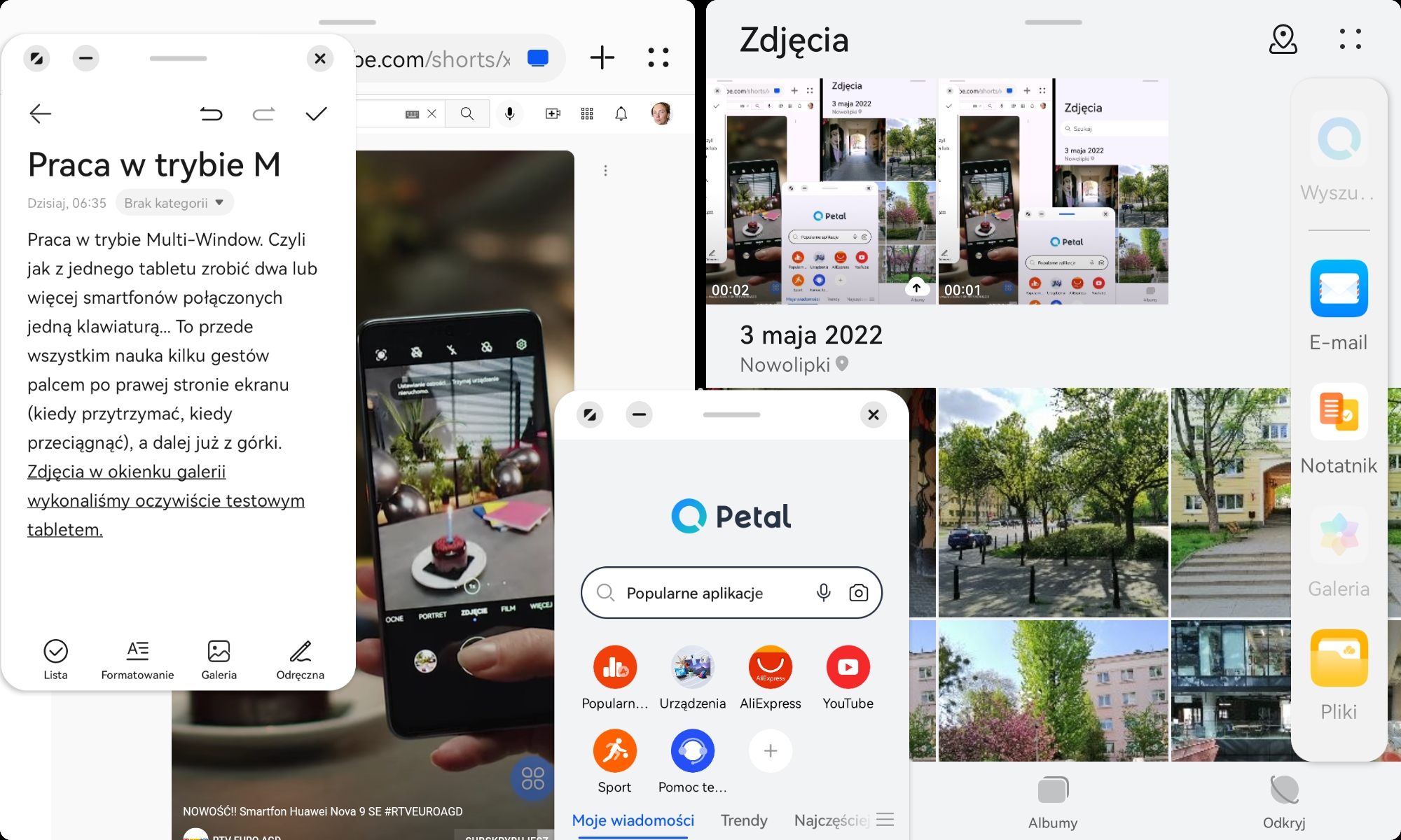 Multi-Window na MatePad2022