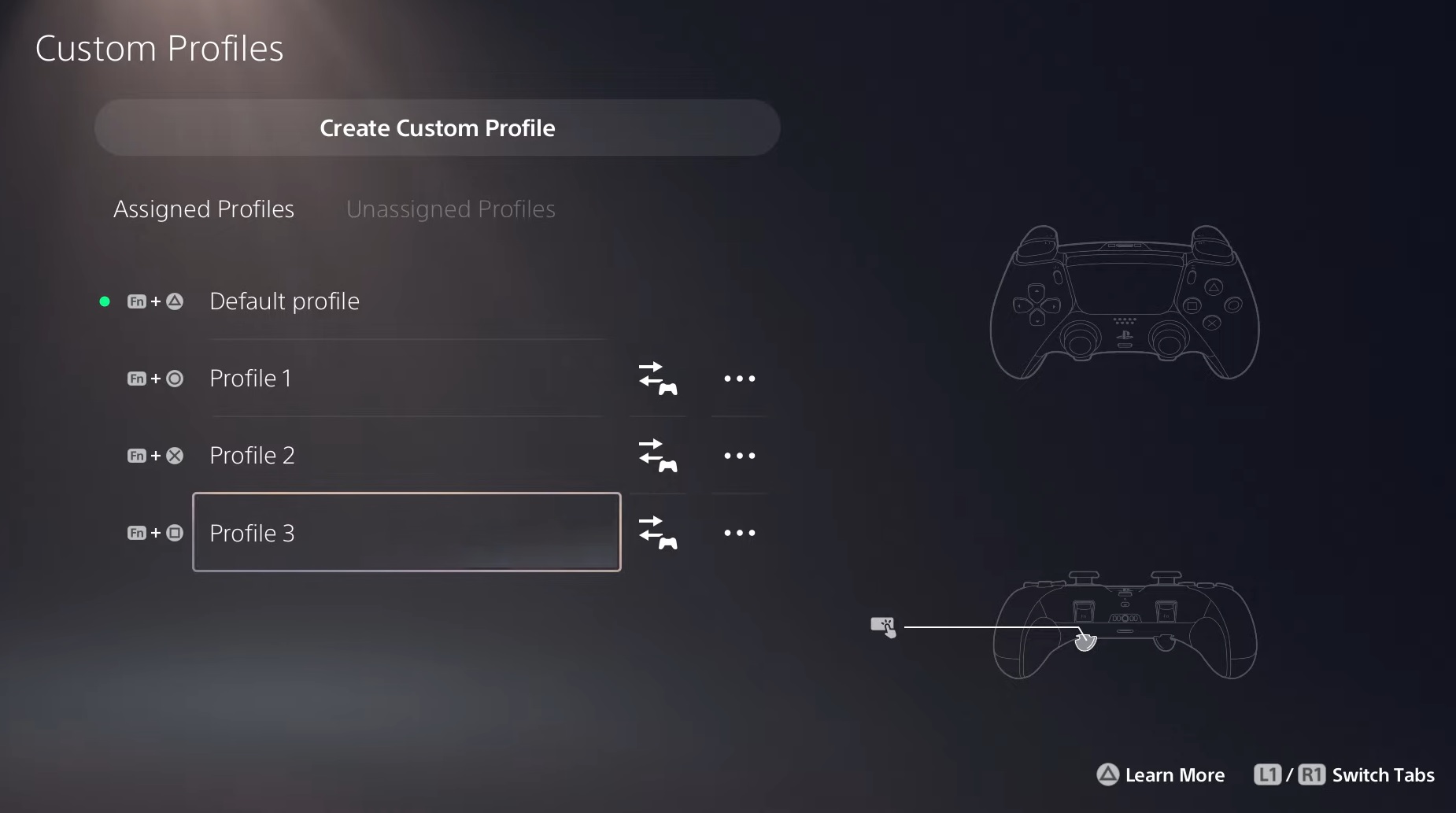 DualSense Edge został automatycznie rozpoznany przez moje PlayStation 5 i konsola przeszła w tryb dostosowywania pada do moich potrzeb.