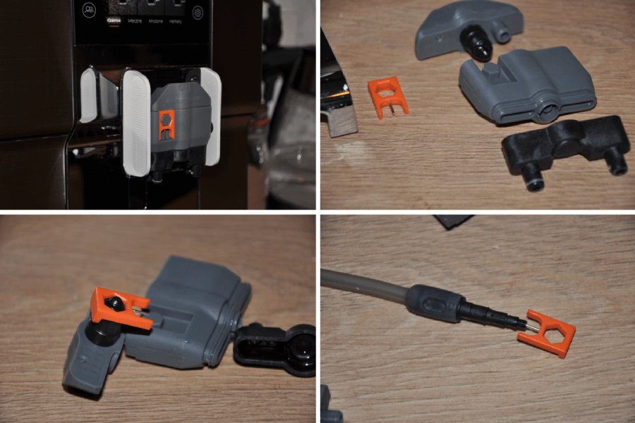 akcesoria do czyszczenia ekspresu ukryte w dyszy