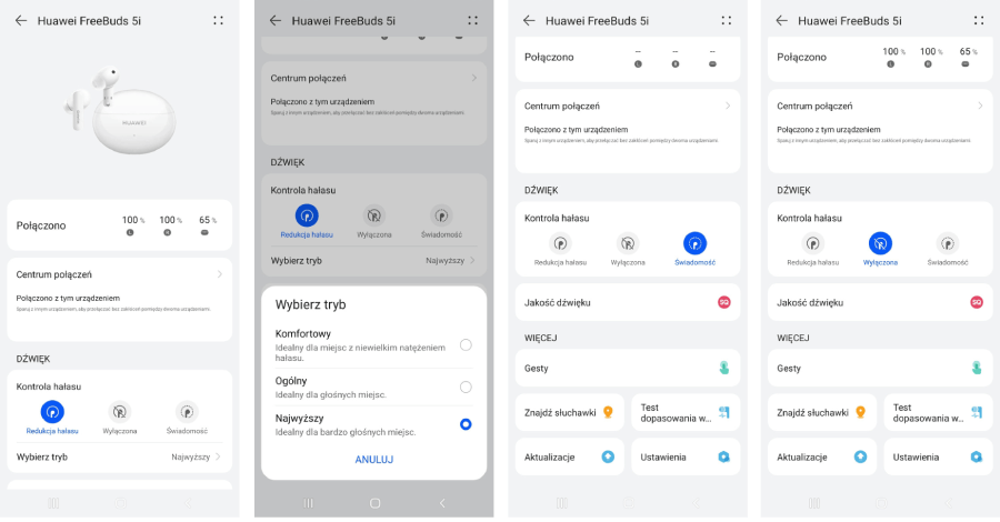 Jeszcze inna bajka to ANC w rozmowach telefonicznych. W tym przypadku system redukcji szumów odróżnia głos od dźwięków otoczenia, wykorzystując sygnał z mikrofonu wewnętrznego oraz algorytmy sieci neuronowych.