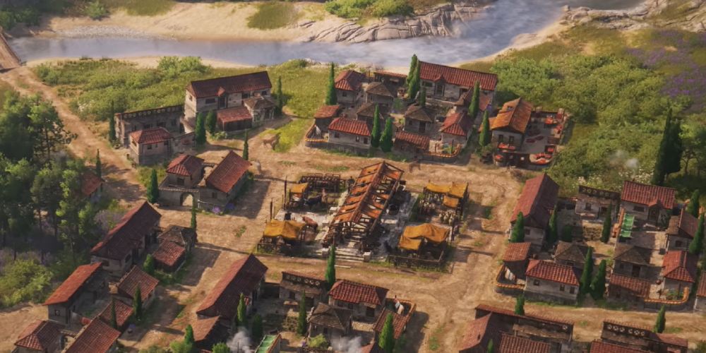 gameplay Anno 117 Pax Romana mała starożytna rzymska wioska