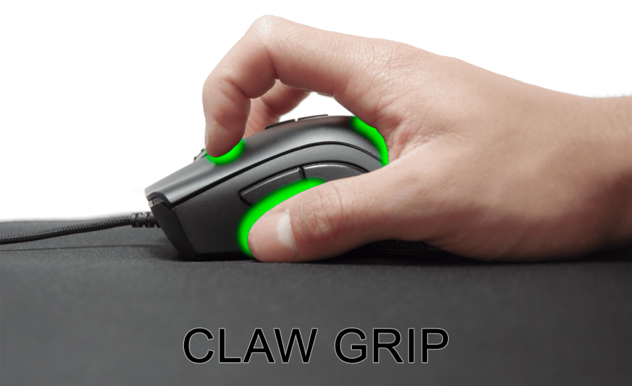 sposób trzymania myszki claw grip