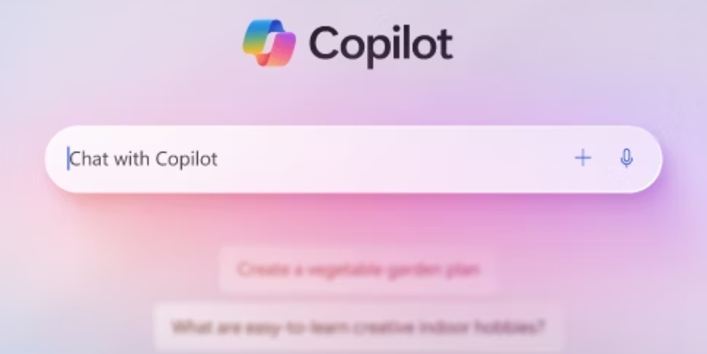 Copiliot - widok na stronę głównę