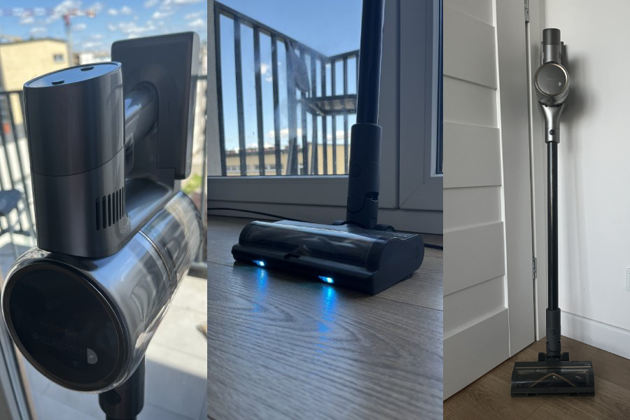 Odkurzacz Dreame 20 z różnych pozycji