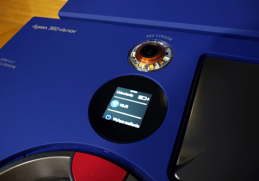 ekran i kamera w robocie dyson 360 visnav