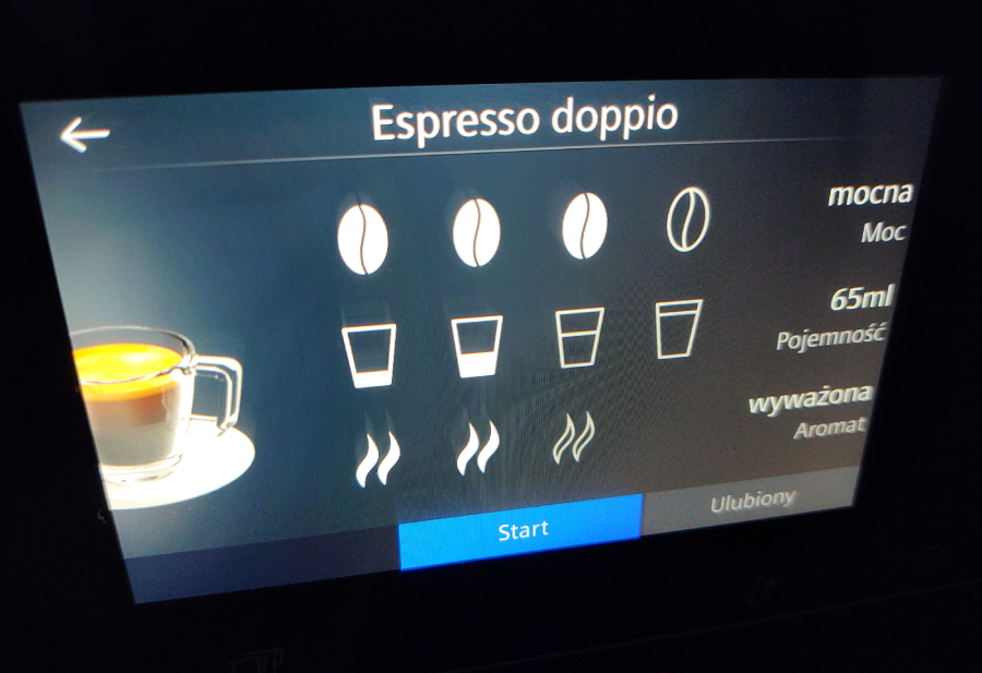 ekran espresso siemens eq700