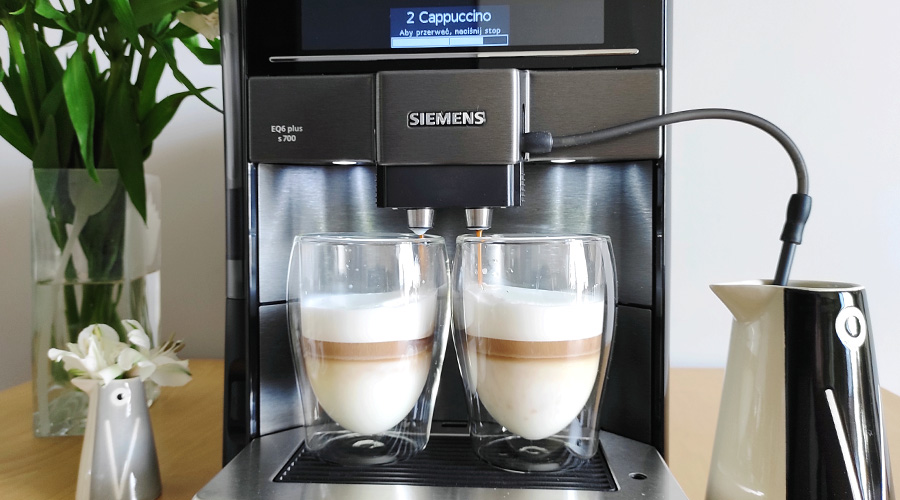 ekspres do kawy Siemens EQ6 plus s700 dwa cappuccino