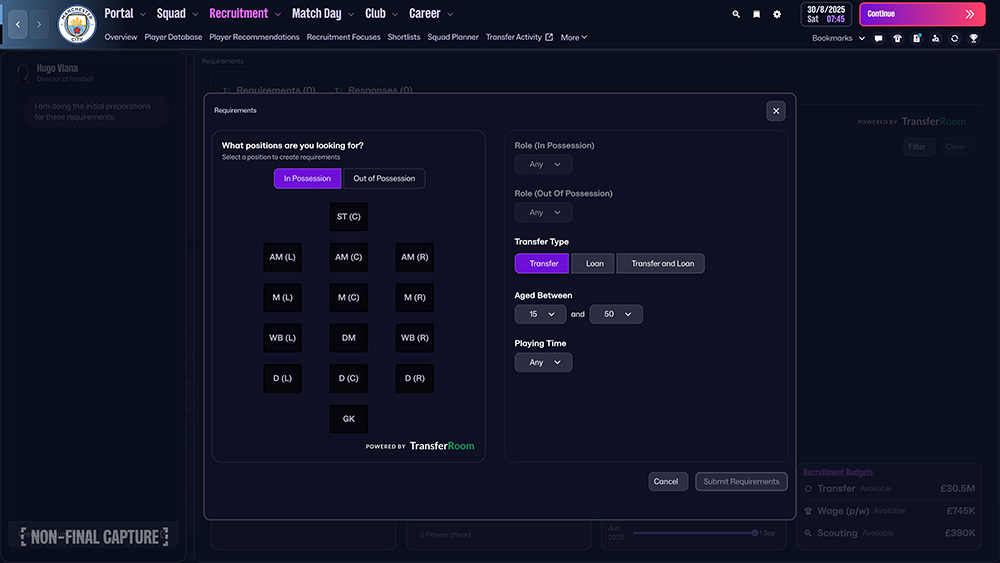 transfery w football manager 2026