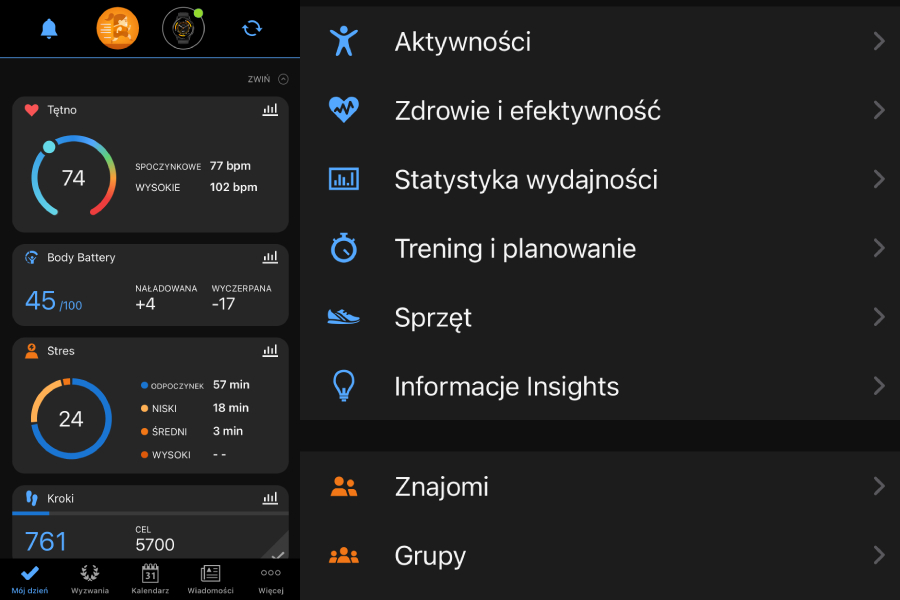 Garmin Venu 3 aplikacja