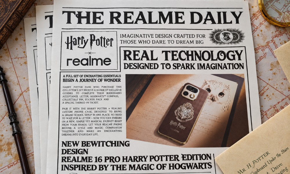 Premiera realme w gazecie Harry Potter