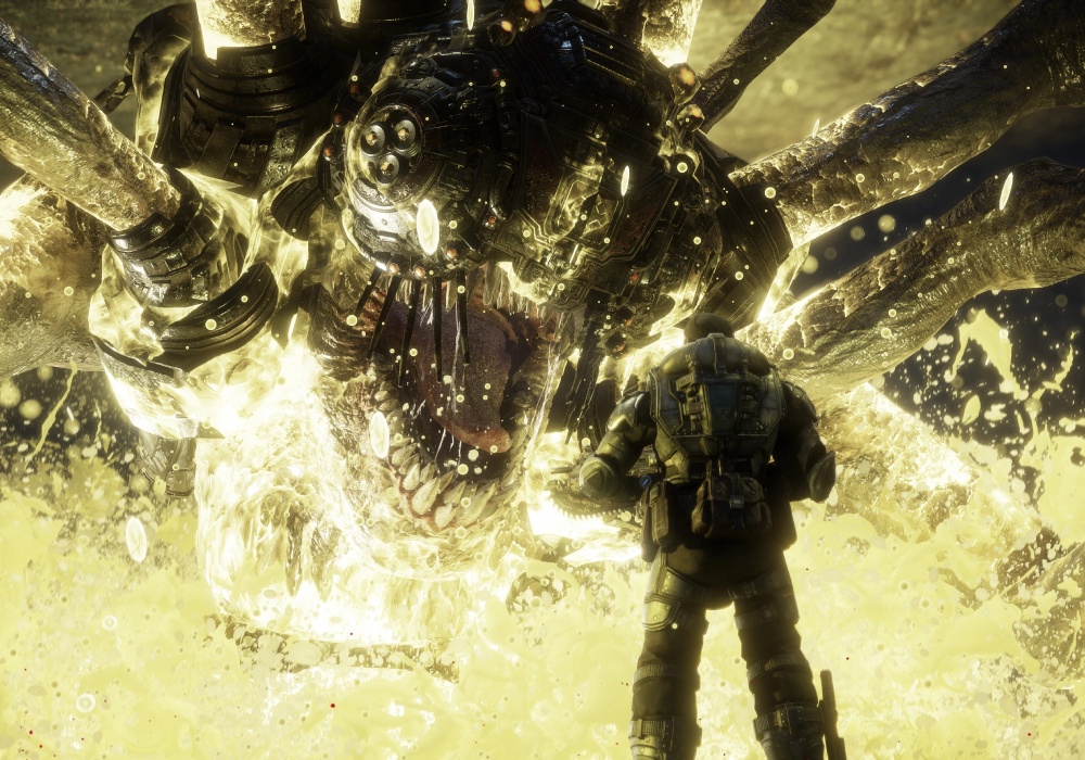 Marcus walczy z ogromnym potworem