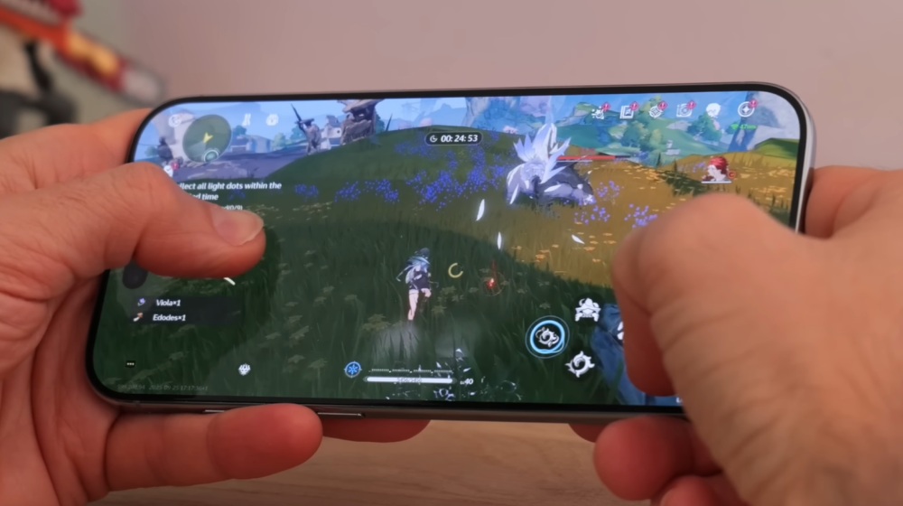 iPhone Air gaming Genshin Impact