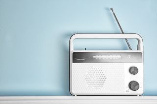 Nowoczesne białe radio