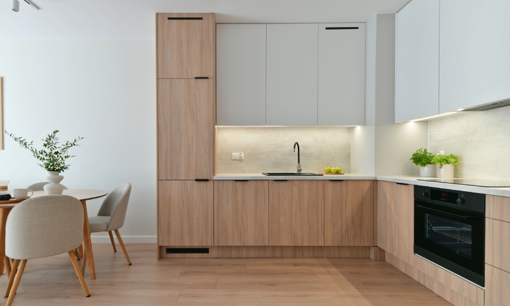 funkcjonalna kuchnia z trójkątem roboczym