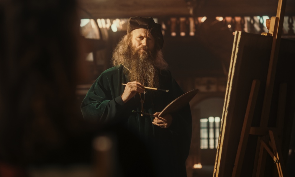 Leonardo Da Vinci przy pracy