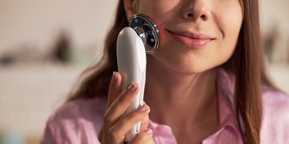 kobieta wykonująca mezoterapię bezigłową