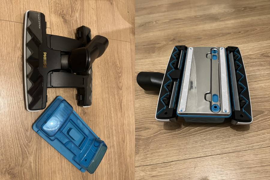 Do mopowania Philips przygotował specjalną końcówkę z pojemnikiem na wodę.