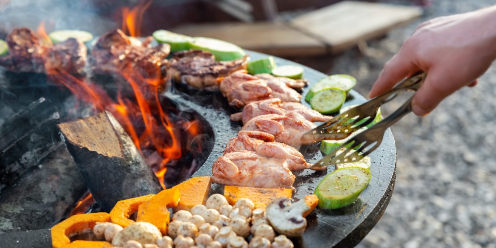 palenisko z płytą kamienną - do grillowania