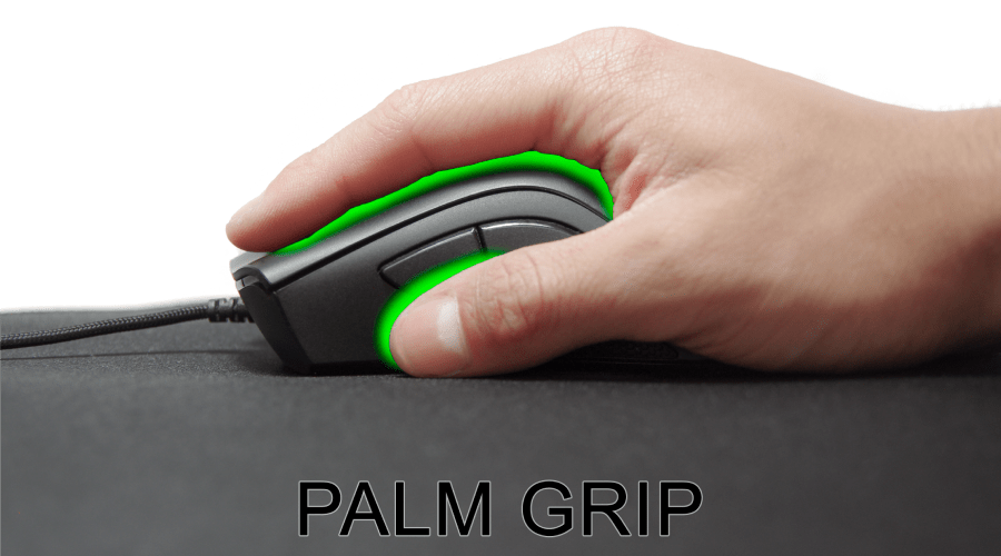 sposób trzymania myszki palm grip 