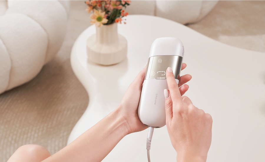 depilator IPL Dreame ikonki na panelu sterowania