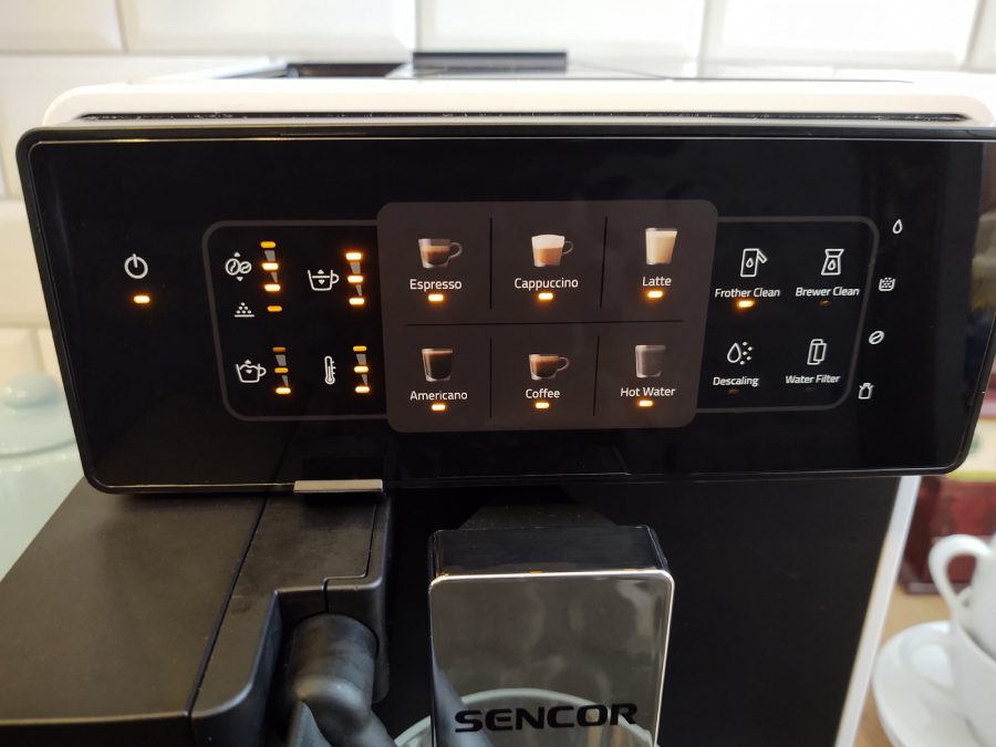 panel sterowanie w ekspresie sencor ses9301wh