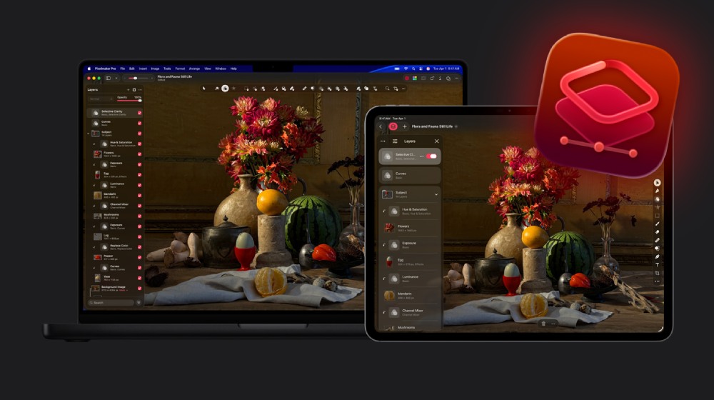 program graficzny Pixelmator Pro na Macbooku i iPadzie