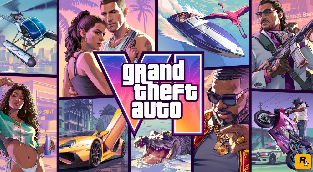 napis gta vi na tle palm