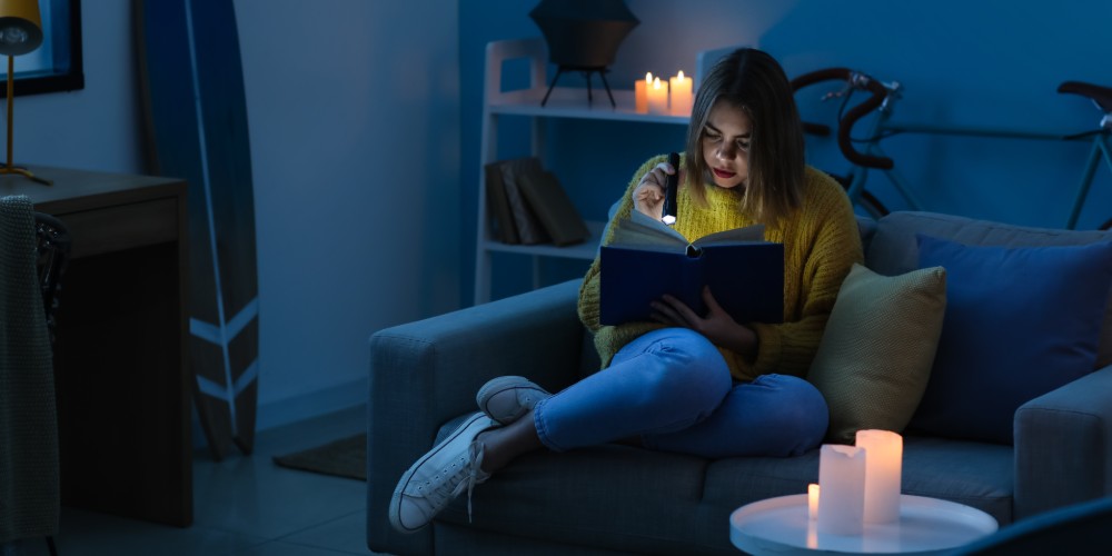 Kobieta w sytuacji blackoutu