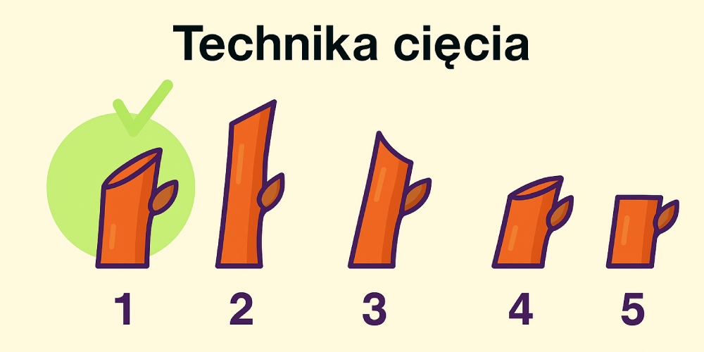 grafika techniki cięcia drzew - linie cięcia