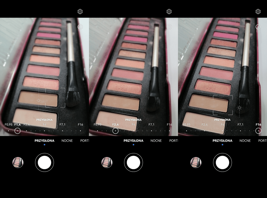 huawei y61 smartfon głębia ostrości ustawienia aparatu cienie do powiek przysłona